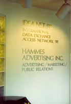 Click to view full sized image.  The entrance way to the original home of Hammes Advertising, Inc. at 896 Dixie Highway in Coral Gables, FL. Corporate Home designed and built by Terry Hammes in 1986, Hammes Advertising, Inc. was founded in 1978. Copyright 2007 Hammes Advertising.com